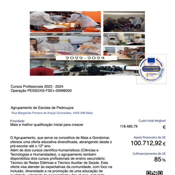 Ficha de Operação Pessoas 2030 | Profissionais 2023-2024
